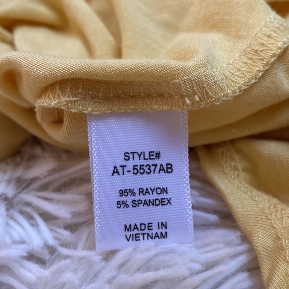 Zenana V-Neck Tie Waist Top💗 Banana Yellow - Picture 11 of 11